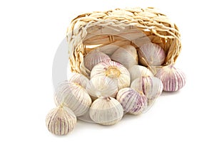 Chinese garlic (solo) in a basket