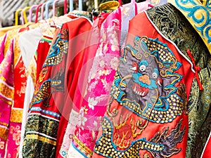 Chinese garments on display