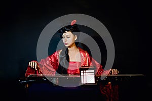 Chinese girl dressed in classical dress