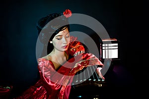 Chinese girl dressed in classical dress