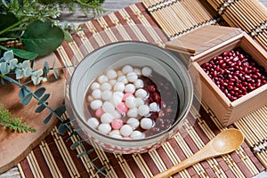Chinese glutinous rice balls ,Chinese are eaten during Yuanxiao served as a dessert on a Lantern Festival