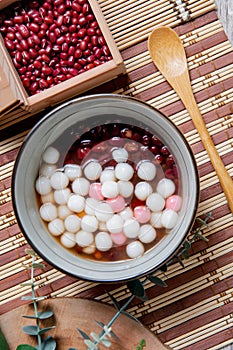 Chinese glutinous rice balls ,Chinese are eaten during Yuanxiao served as a dessert on a Lantern Festival