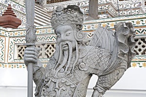 Chinese God statue,They stay at Wat Arun Rajwararam.