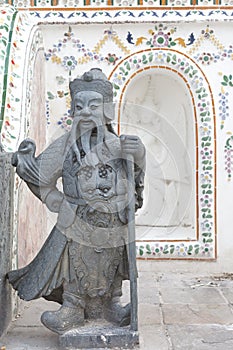 Chinese God statue,They stay at Wat Arun Rajwararam.