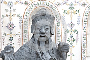 Chinese God statue,They stay at Wat Arun Rajwararam.