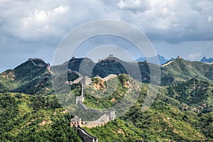 The Chinese Great Wall near Beijing in summer