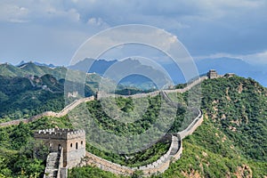 The Chinese Great Wall near Beijing in summer