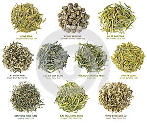 Chinese green tea collection