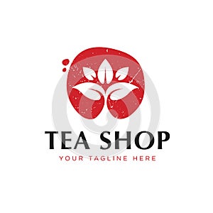 Chinese Green Tea Shop or Club Sign Label Creative Vector Concept. Oriental Traditional Ceremony Teapot Illustration.