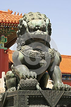 Chinese guardian lion - Forbidden City - Beijing - China