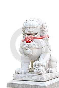 Chinese guardian lion statue