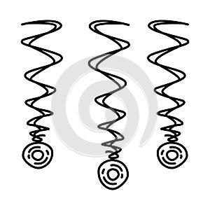 Chinese Hanging Swirl Decorations Icon. Doodle Hand Drawn or Outline Icon Style