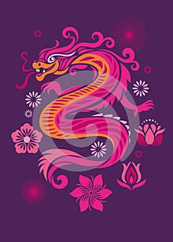 Chinese Happy New Year 2024. Year of the Dragon. Symbol of New Year