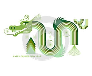 Chinese Happy New Year 2024. Year of the Dragon. Symbol of New Year.