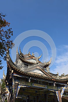 Chinese historic architecture closeup