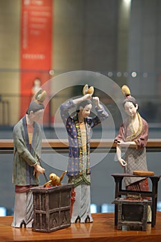 Chinese historical costume display