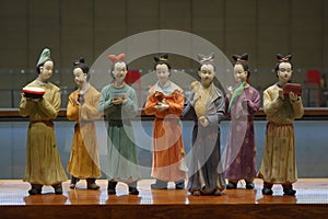 Chinese historical costume display