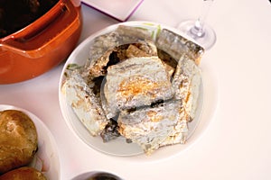 Chinese home made fried ribbon fish