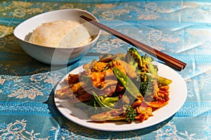 Chinese Hunan Chicken Vegetables