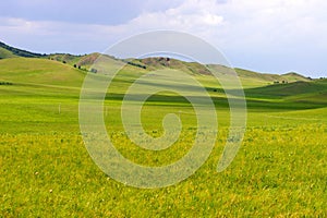 Chinese Inner Mongolia dam prairie