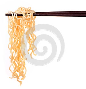 Chinese instant noodle and chopstick photo