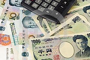 Chinese and Japanese currency pair