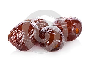 Chinese jujubes on white background