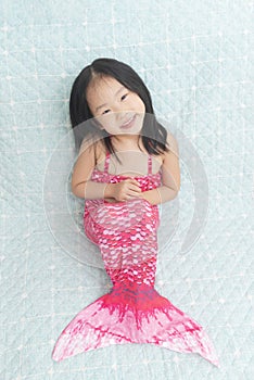 Chinese kid dress up mermaid costume