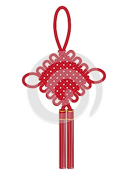 Chinese knot symbol of good luck vector design