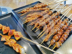 Chinese lamb BBQ on a plate