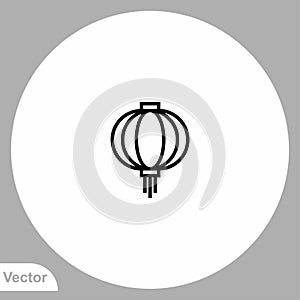 Chinese lamp vector icon sign symbol