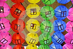 Chinese lanterns at the Bongeunsa temple Seoul