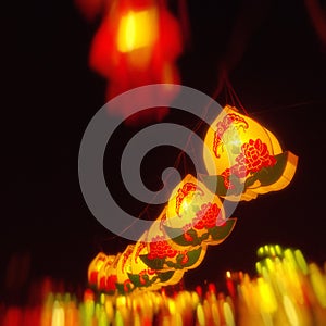 Chinese lanterns In festive night