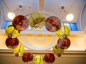 Chinese lanterns in the Lady Lever Art gallery Chinese Section for Chinese New Year