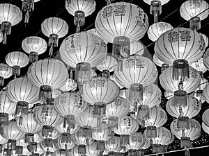 Chinese lanterns at traditional events of Thai-Chinese people.