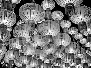 Chinese lanterns at traditional events of Thai-Chinese people.