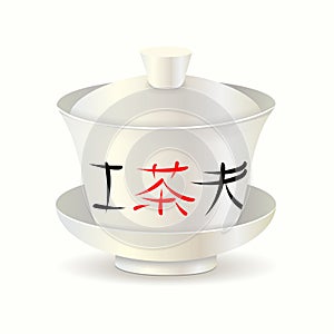Chinese lidded tea bowl gaiwan