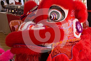 Chinese lion dance performance