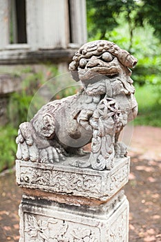 Chinese Lion Stone Statue