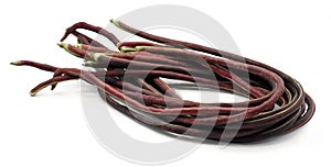 Chinese long beans isolated on white background