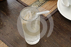 Chinese lotus root juice serve with breakfast