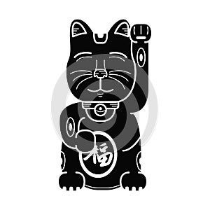 chinese lucky cat. Vector illustration decorative design