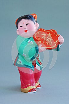 Chinese lucky clay figurine_lucky