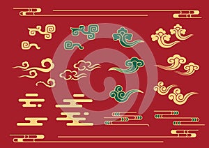 Chinese lucky cloud pattern