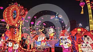 Chinese lunar new year celebrating in Xian, China. Lantern Festival