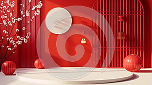 Chinese New Year Product Display Podium