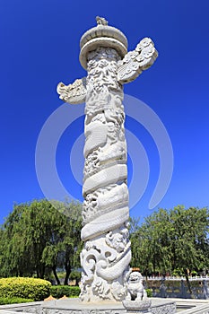 Chinese marble pillar