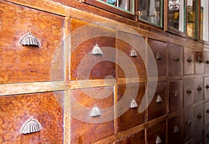 Chinese medicine cabinet wooden.