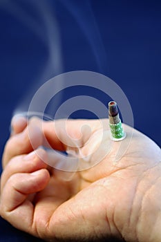 Chinese Medicine Moxibustion on Hand