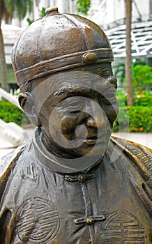 Chinese merchant`s statue, Singapore